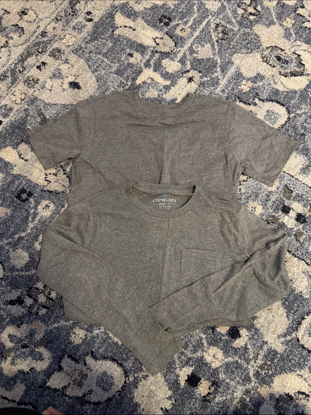 Crewcuts Gray Pocket Tee & Long Sleeve Shirt Set